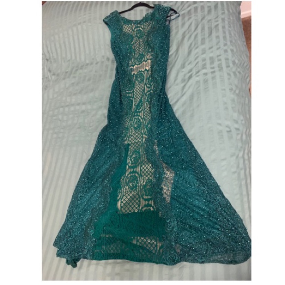 Sivalia green beaded gown